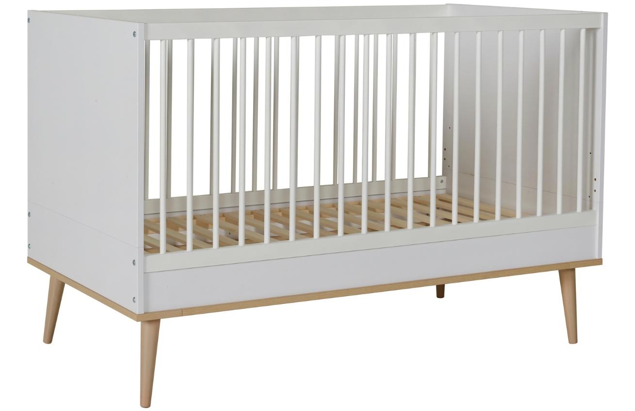 Bílá dětská rostoucí postýlka Quax Flow 70 x 140 cm