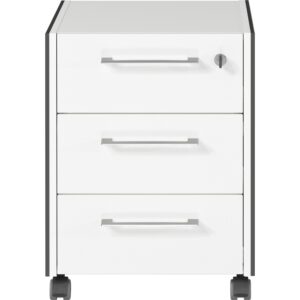 Germania Bílo-šedý pojízdný kontejner Pasadena 42 x 49 cm