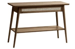 Unique Furniture Tmavě hnědý dubový toaletní stolek Barrali 110 x 40 cm