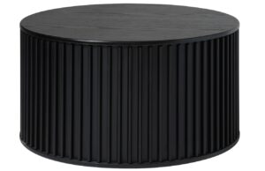 Unique Furniture Černý dubový konferenční stolek Siena 85 cm