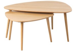 Unique Furniture Set dvou dubových konferenčních stolků Adda 70 x 100/52