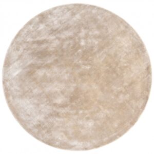 Fargotex Béžový kulatý koberec Plain 200 cm