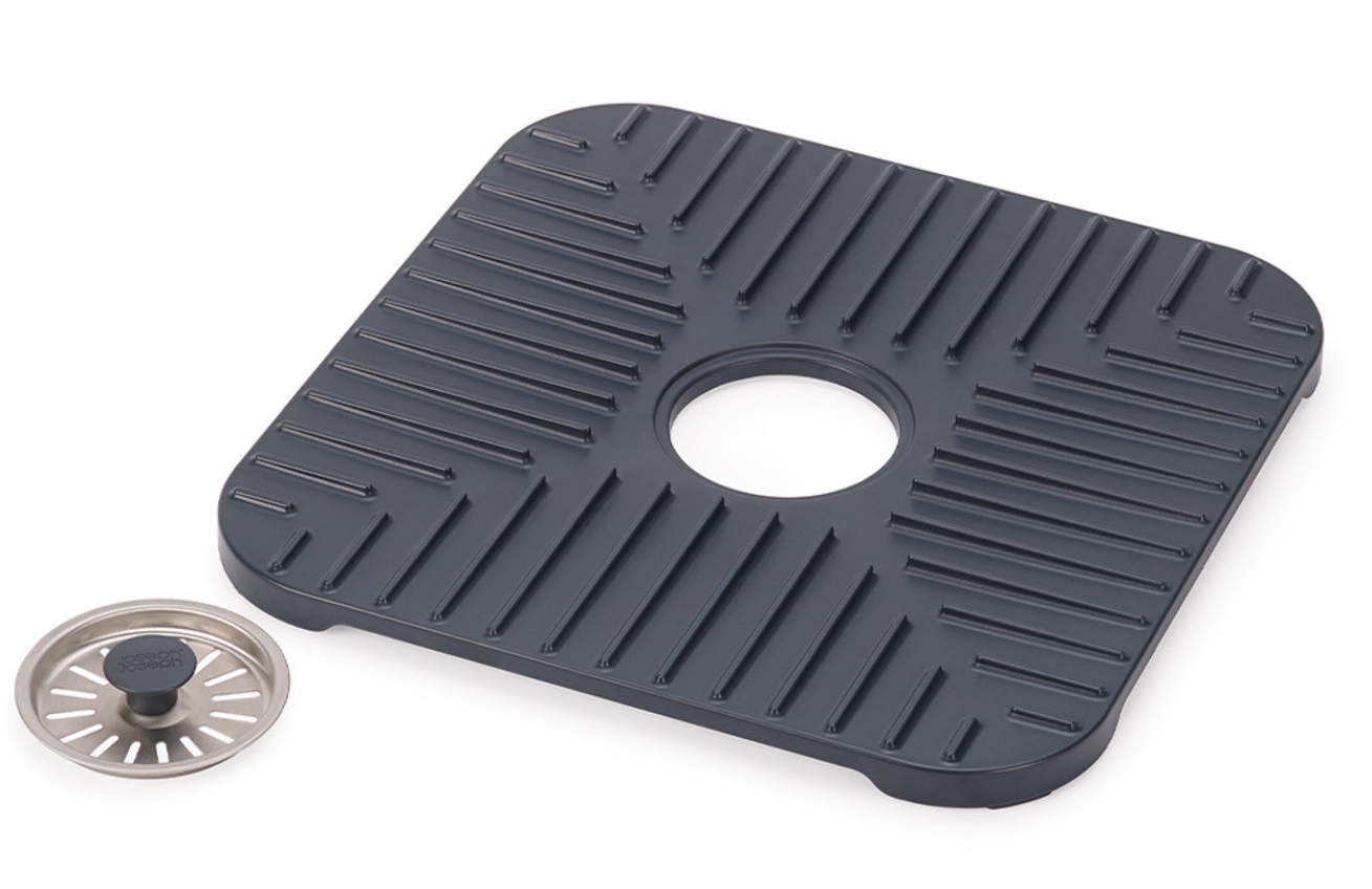 Joseph Joseph Šedá plastová podložka do dřezu Sinkshield 30 x 30 cm