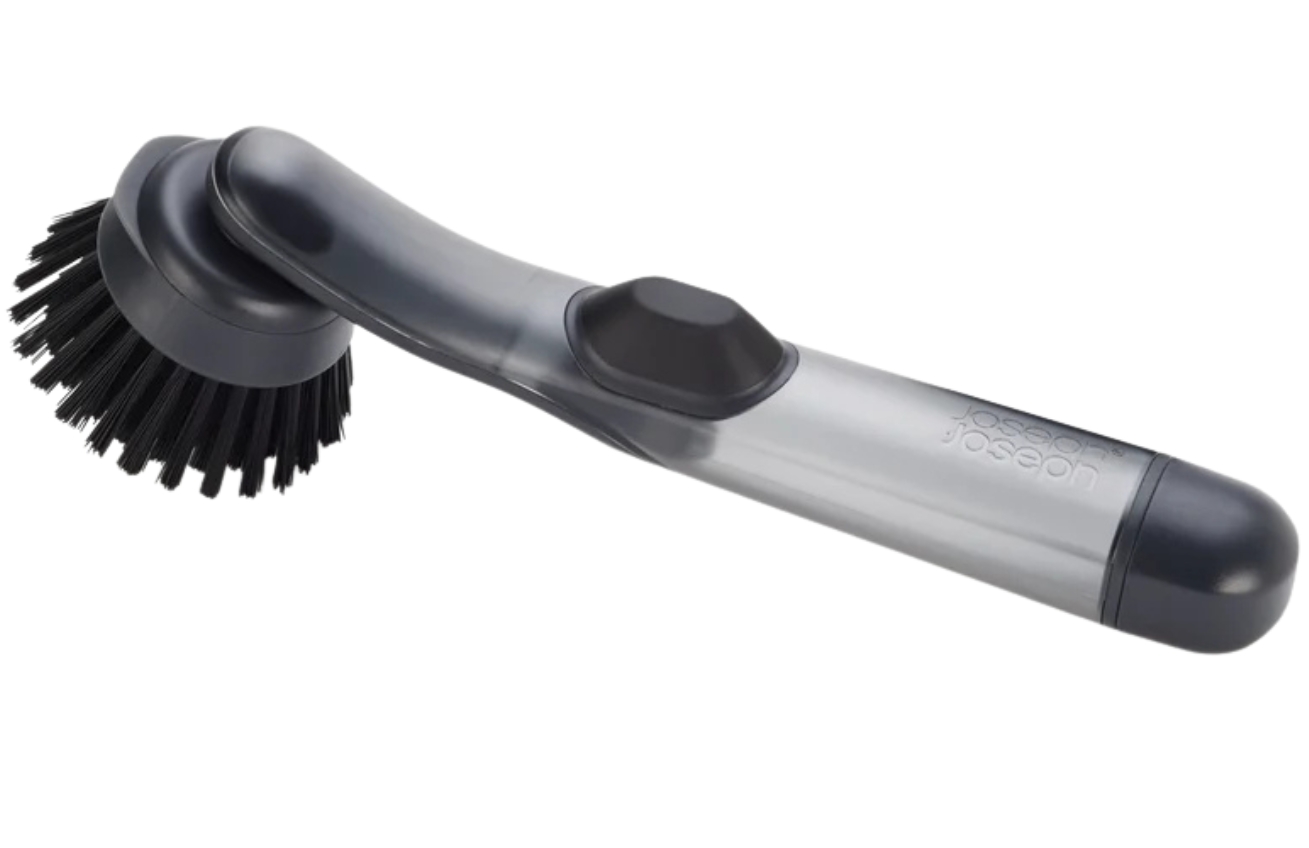 Joseph Joseph Šedý plastový kartáč na nádobí SinkTech