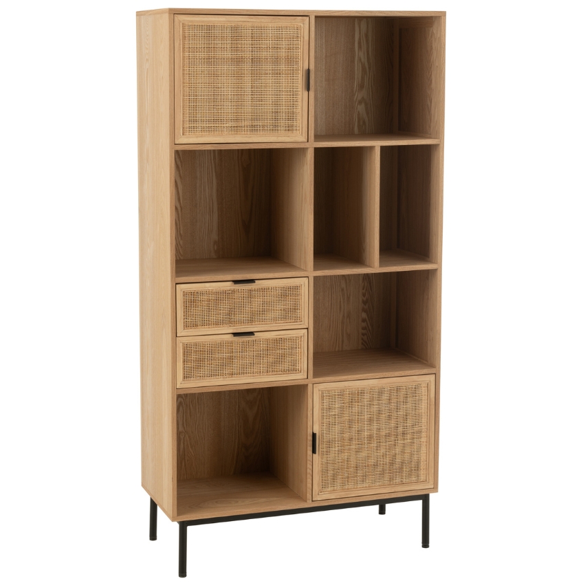 J-line Dřevěná knihovna Square 174 x 90 cm