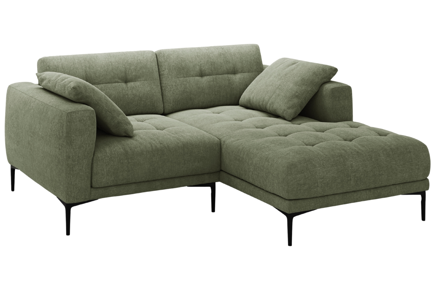 Micadoni Olivově zelená čalouněná rohová pohovka Bemy 205 cm