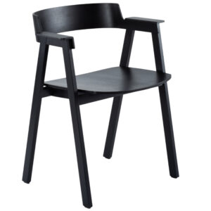 Gazzda Černá dubová jídelní židle Flip