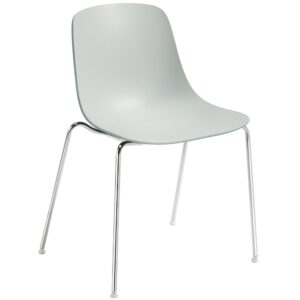 Infiniti Šedá jídelní židle Pure Loop s chromovanou podnoží