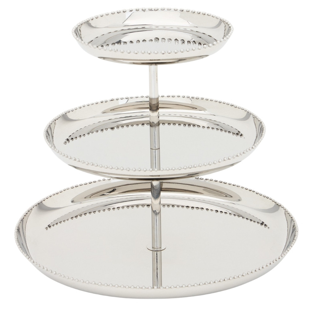 Kave Home Nerezový etažér Nirela