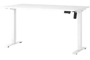 Germania Bílý výškově nastavitelný pracovní stůl Profi 2.0 140 x 80 cm