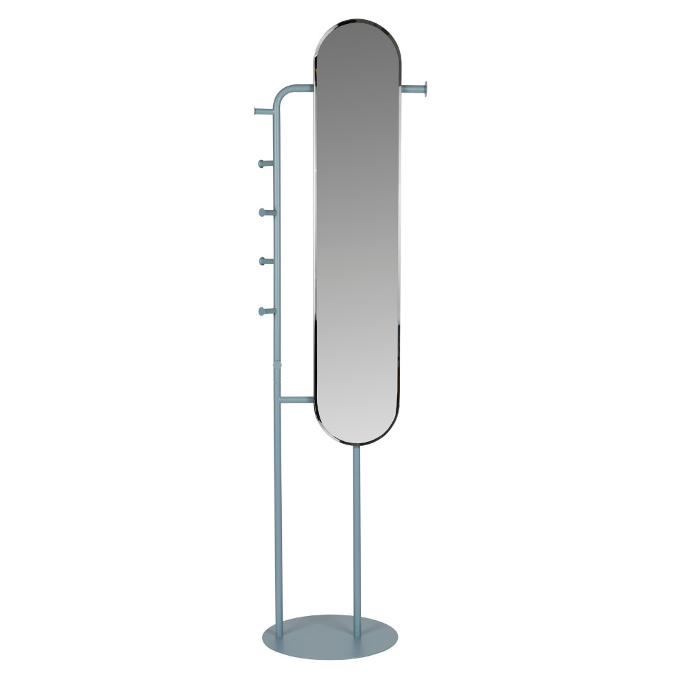 Zuiver Modré kovové stojací zrcadlo VERO 179 cm