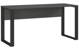 Germania Tmavě šedý pracovní stůl Adrano 150 x 60 cm s černou podnoží