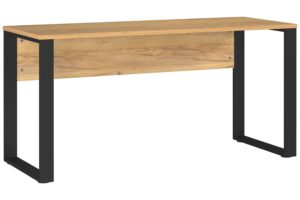 Germania Černý pracovní stůl Adrano 150 x 60 cm s dubovým dekorem