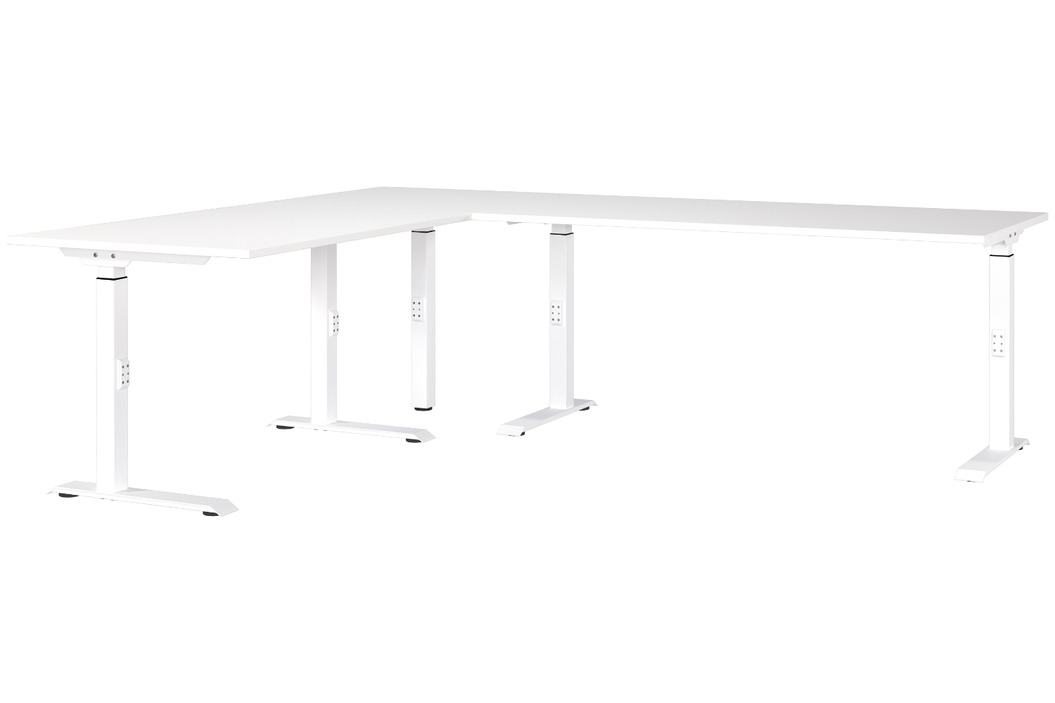 Germania Bílý výškově nastavitelný pracovní stůl Mailand 240 x 200 cm