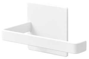 YAMAZAKI Bílý kovový magnetický držák na toaletní papír Tower 14 cm