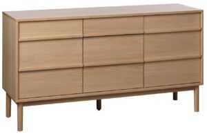 Unique Furniture Dubová komoda Ponza 140 x 43 cm