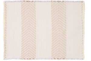 Kave Home Béžová bavlněná koupelnová předložka Bina 50 x 70 cm