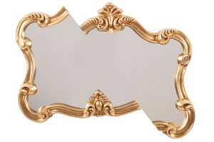 Seletti Zlaté nástěnné zrcadlo Tetris 2.0 80 x 98