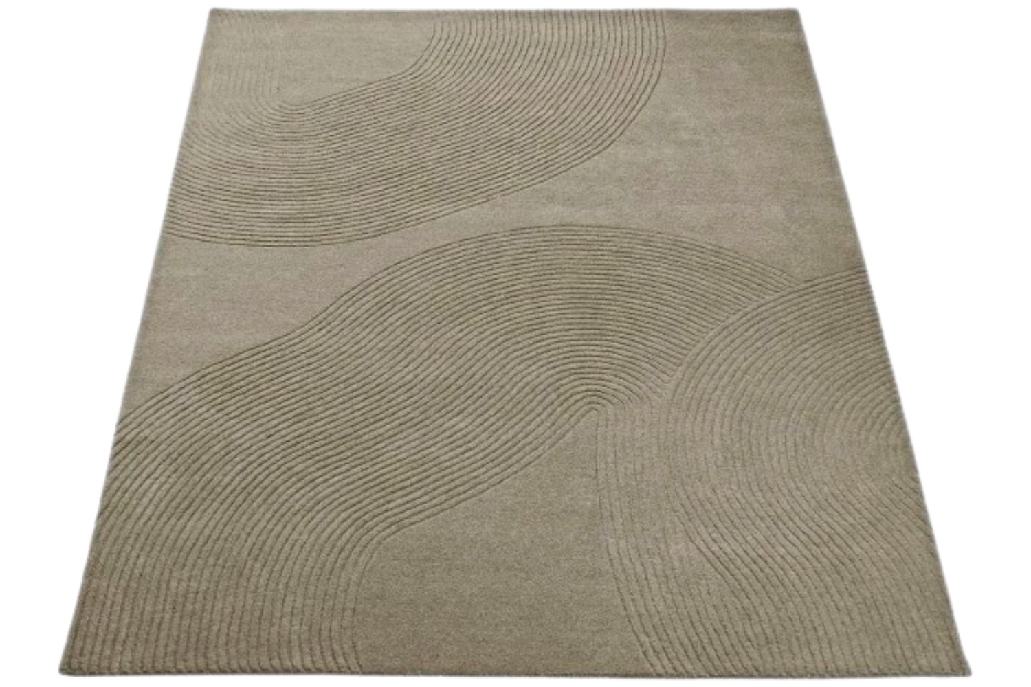 Bolia Tmavě béžový vlněný koberec Zen 200 x 300 cm