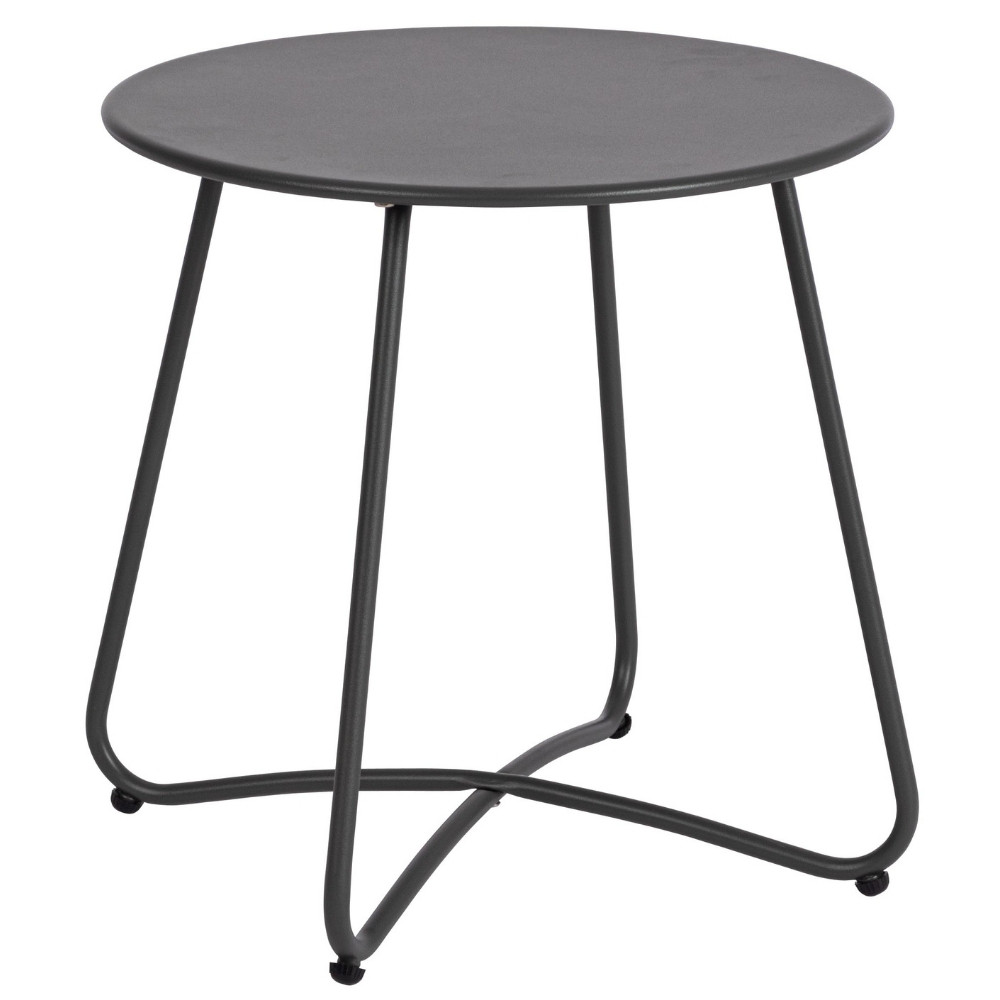 Bizzotto Antracitový kovový zahradní stolek Austin ø 45 cm
