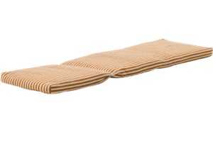 Kave Home Pruhovaný oranžovo-bílý polštář na lehátko Dirome 50 x 175 cm
