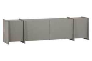WOOOD Šedý dřevěný TV stolek Brock 200 x 44 cm