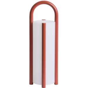 Kave Home Červená přenosná zahradní LED lampa Leros 48 cm