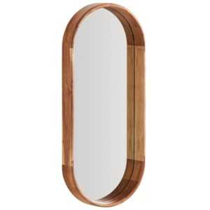 Kave Home Dřevěné závěsné zrcadlo Berale 76 x 33 cm