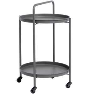 Bizzotto Antracitový zahradní servírovací stolek Austin 45 cm