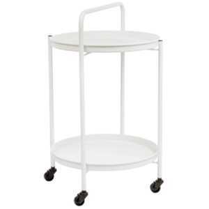 Bizzotto Bílý zahradní servírovací stolek Austin 45 cm