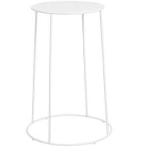 Bizzotto Bílý kovový zahradní stolek Austin ø 35 cm