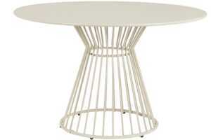 Bizzotto Krémový kovový zahradní stůl Austin ø 120 cm