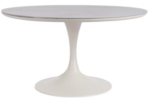 Bizzotto Krémový zahradní stůl Arnold Ø 120 cm s keramickou deskou