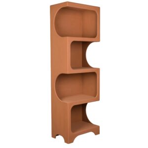 Dutchbone Terakotově oranžová knihovna DUNDEE 181 x 60 cm