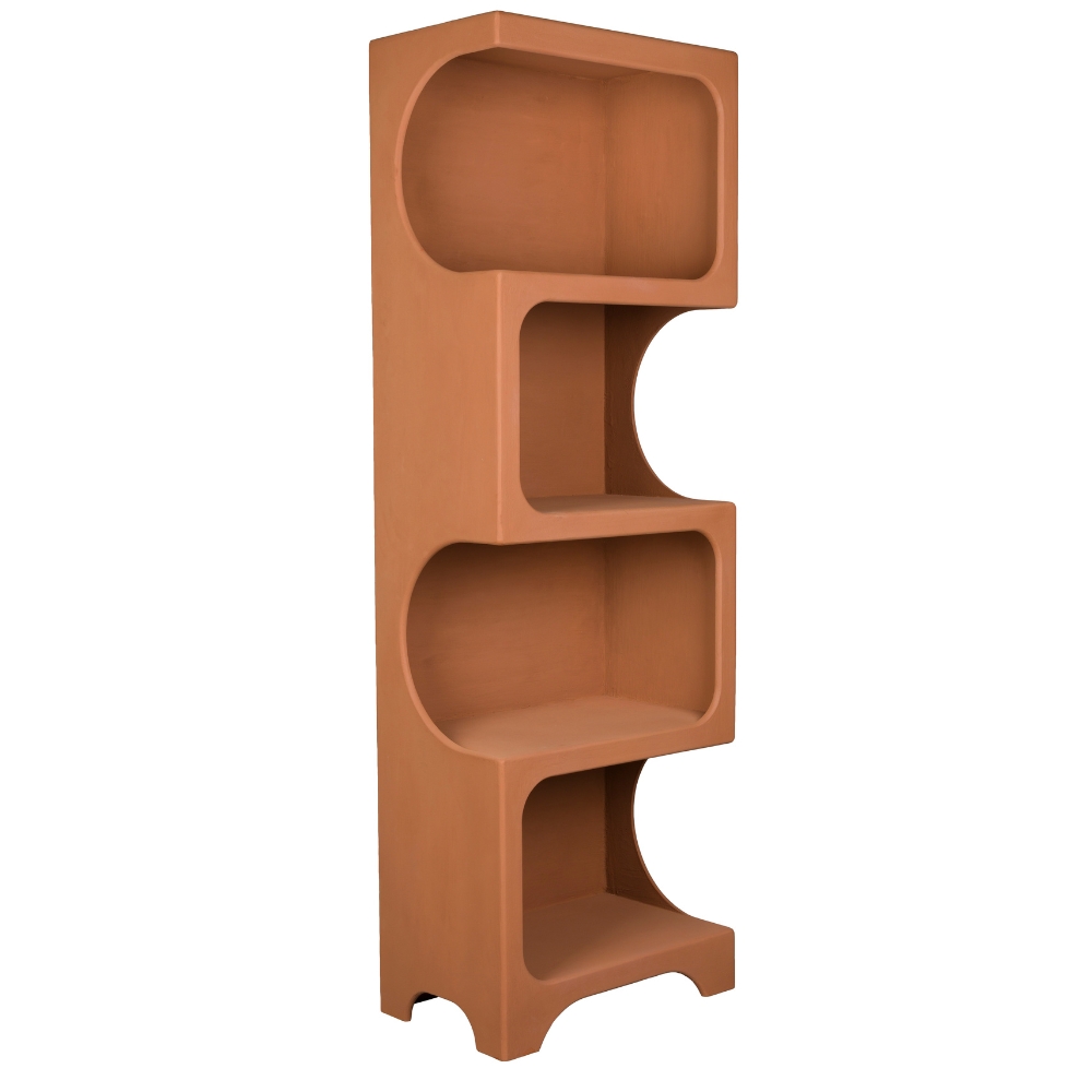 Dutchbone Terakotově oranžová knihovna DUNDEE 181 x 60 cm