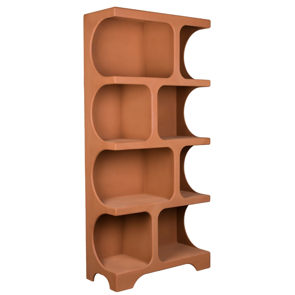 Dutchbone Terakotově oranžová knihovna DUNDEE 180 x 85 cm