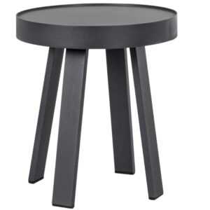 Bizzotto Černý kovový zahradní stolek Spyro ⌀ 41 cm