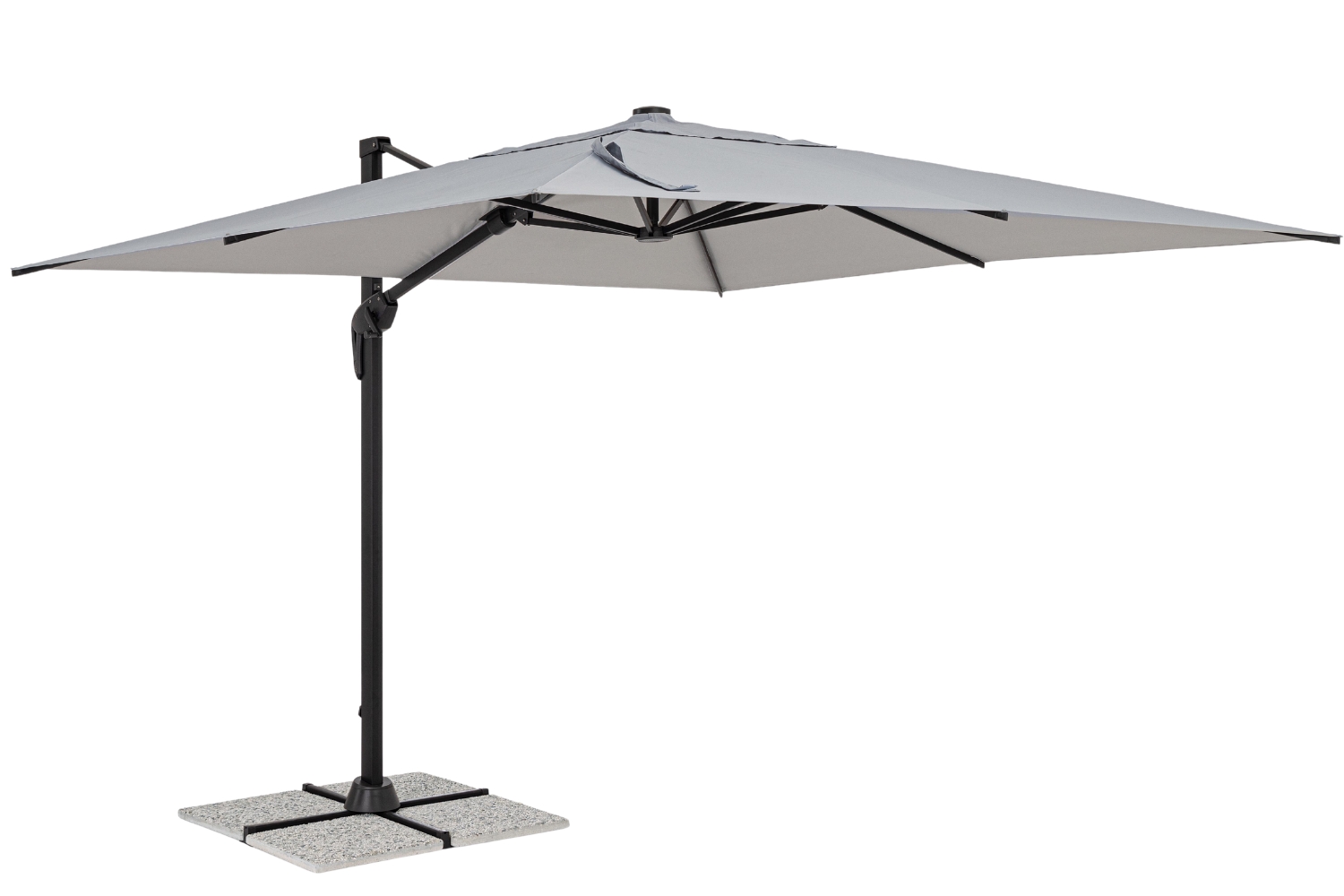 Bizzotto Šedý slunečník Vega 300 x 300 cm