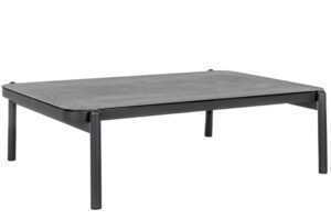 Bizzotto Tmavě šedý skleněný zahradní konferenční stolek Florencia 120 x 75 cm