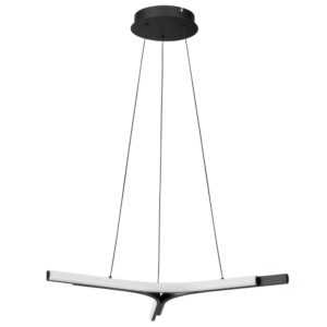 Nova Luce Černé kovové závěsné LED světlo Nue 70 cm