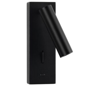 Nova Luce Černé kovové nástěnné LED světlo Fuse