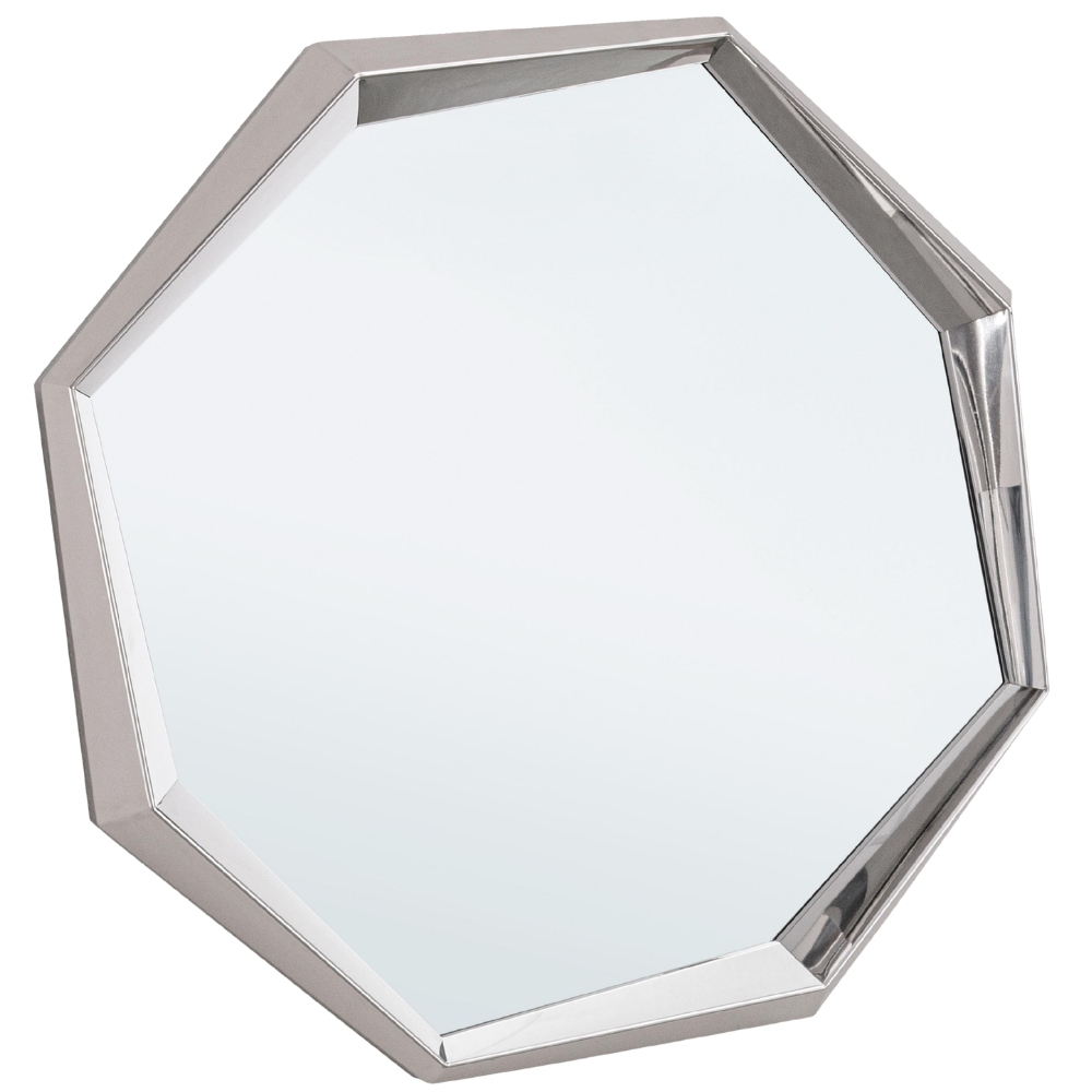 Bizzotto Stříbrné kovové závěsné zrcadlo Gursky 80 x 80 cm