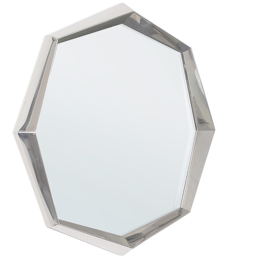 Bizzotto Stříbrné kovové závěsné zrcadlo Gursky 120 x 120 cm