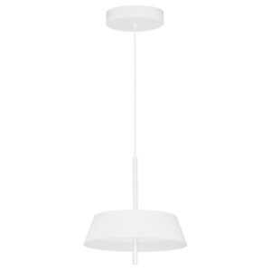 Nova Luce Bílé kovové závěsné LED světlo Velio 35 cm