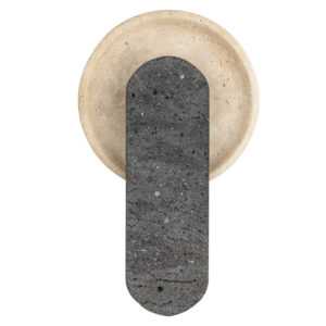 Nova Luce Černé travertinové nástěnné LED světlo Mavis