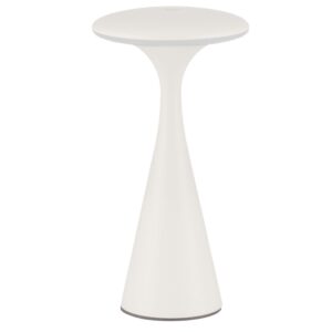 Nova Luce Bílá kovová nabíjecí stolní LED lampa Grigio