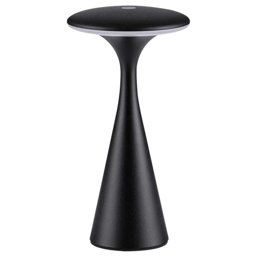 Nova Luce Černá kovová nabíjecí stolní LED lampa Grigio