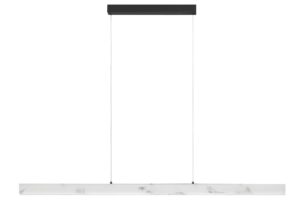 Nova Luce Bílé závěsné LED světlo Vaster 120 cm s černým zavěšením