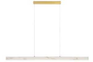 Nova Luce Bílé závěsné LED světlo Vaster 120 cm se zlatým zavěšením