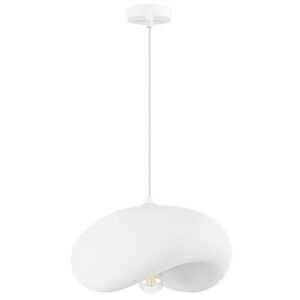 Nova Luce Bílé závěsné světlo Bambel 40 x 32 cm